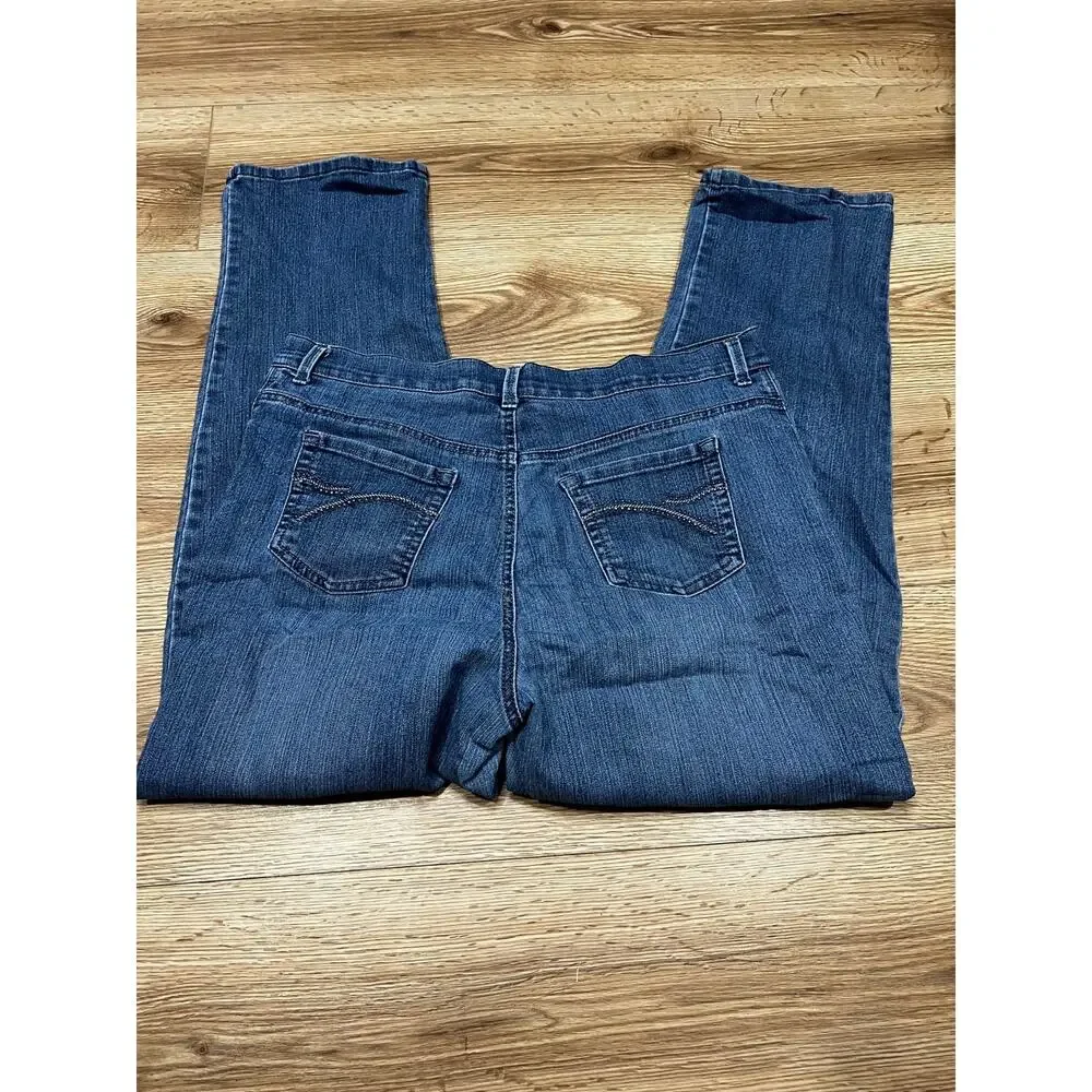 Gloria Vanderbilt Women's Blue Stretch Jeans Size 18 (A01)